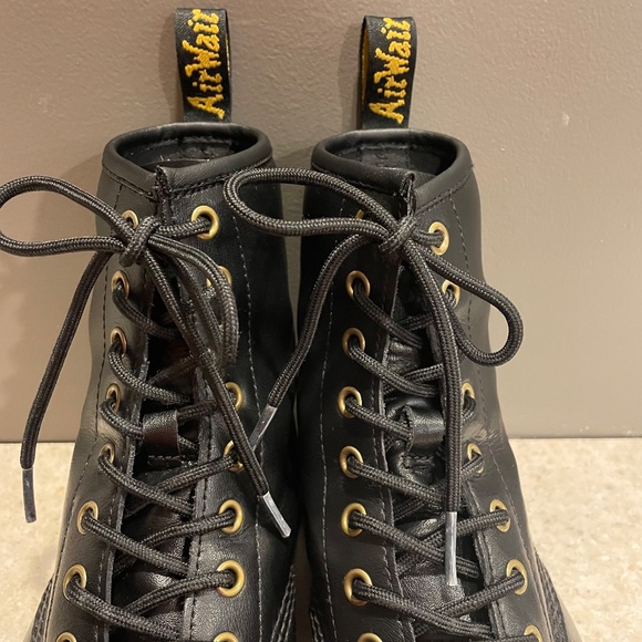 Dr. Martens Combat Boots Zavala Lace Up Leather Black Unisex / Size: M7, W8 - Picture 8 of 15